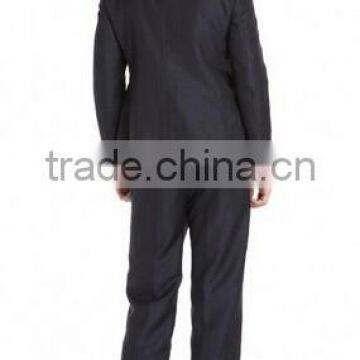 Navy Shimmering Navy Wool Two Button Suit(SHT1143) photo-2