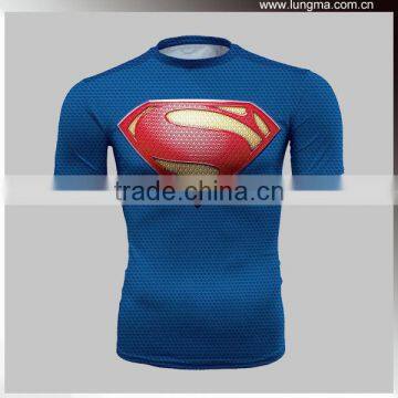 Superhero Compression Shirt, Dri fit Superman Compression Top