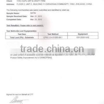 CPSIA AND FLAMMABILITY FOR SATIN