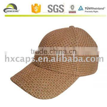 Plain fashion straw baseball caps