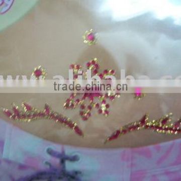 Tattoos glitter sticker Belly design