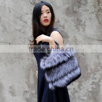 CX-H-33A Luxury Fashion Real Fox Fur Women Ladies Handbag photo-4