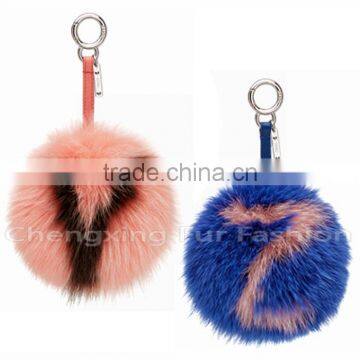 CX-R-38 New Promotional Fox Fur Car Fur Ball Keychain photo-4