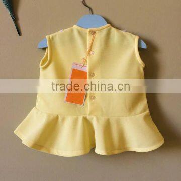 Hot Selling Sleeveless Lace Trim Knitted Cotton One Piece Casual New Model Child Girl Dress photo-5