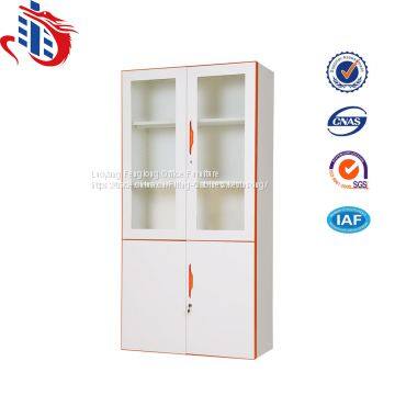 Hot sale metal cupboard design filing cabinets with glass doors