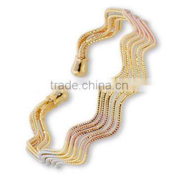 Tri Color Bangles, Gold Plated Bangle, Machine cut Bangle, fashionable bangle, Jewelry Manufacturers