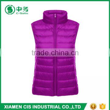 New Look Korean Style Winter Lightweight Slim Fit Lady Duck Down Vest for Sale photo-4