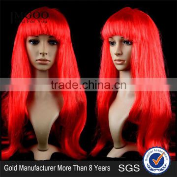 Cheap Women Cosplay Multi-color Long Straight Synthetic Wig Halloween Party Wig