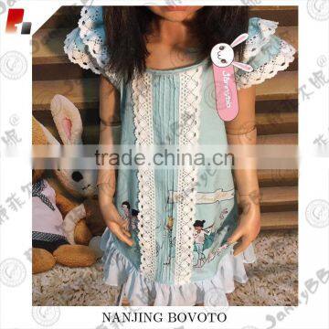 boutique hot sale summer ruffle girls unicorn dress