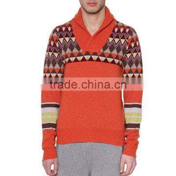 Wholesale Lastest Design Jacquard Pullover Jumpers Man Sweater photo-3