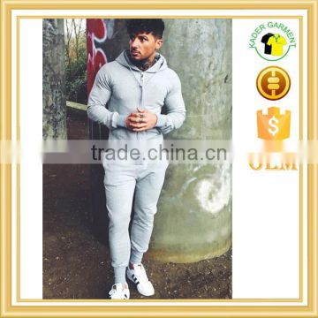 Mens cotton stretch gym tracksuits workout sports suits custom logo