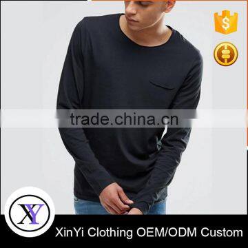 Fashion custom cheap plain high quality tshirt long sleeve