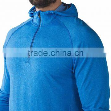 Wholesale Quick Dry Fabric Man Running Half Zip Pullover Hoodie photo-3
