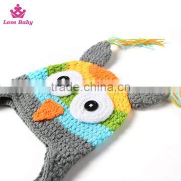 Lovely Baby Hot Sale Newborn Baby Infant Toddler Knit Crochet Photo Prop Costume Owl Hat photo-3