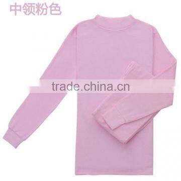 Customize Middle Collar 100%cotton Mens Ladies Thermal Underwear Clothes Set photo-5