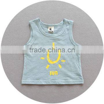 S17376A 2017 Summer Beach Bamboo Cotton Boys Vest photo-5