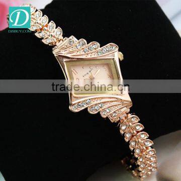 Crystal Dial Quartz Analog Rhinestone with Metal Mesh Band Bracelet Wrist Watch