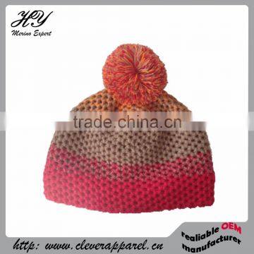 Best Selling Cheap Winter Pompom Knitted Hat photo-5