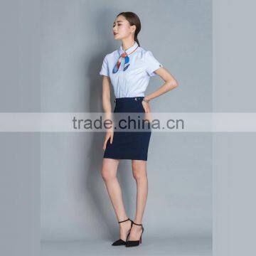 Shop Short Sleeve Blouse Airline Stewardess Uniforms Shirt and Dress photo-5