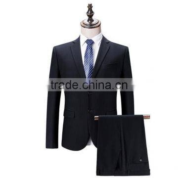 Custom Black Formal 2 Piece Latest Design Slim Fit Men Classic Business Coat Pant Suit photo-2