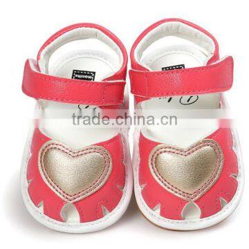 Heart Design Leather Baby Shoes, Leather Sandals for Baby photo-5