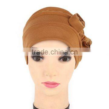 Diamante Cotton Hair Bonnet Hat Muslim Hijab Head Wrap Headscarf photo-3