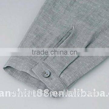 Latest Man's V-neck Linen Casual Shirt photo-3