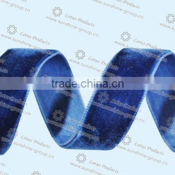 Dark Blue Double Face Velvet Ribbon