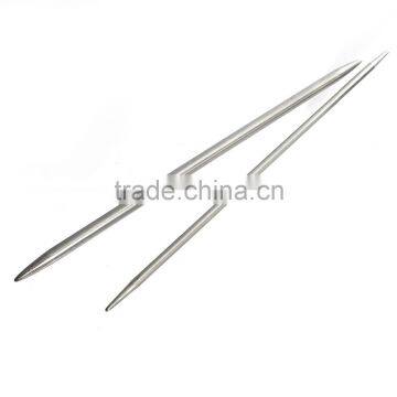 (2.0mm-6.5mm)Stainless Steel Hollow Knitting Needle Silver Tone 21cm Long, 1 Set photo-3