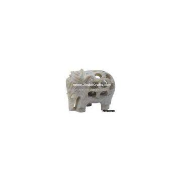 Baby Elephant - Hand Carved Soft Stone Animals Figurine