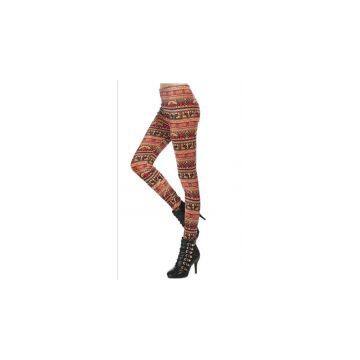 Cute black goose supersoft patterned leggings red