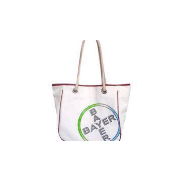 100% Cotton Canvas Tote With Cotton Rope Handles