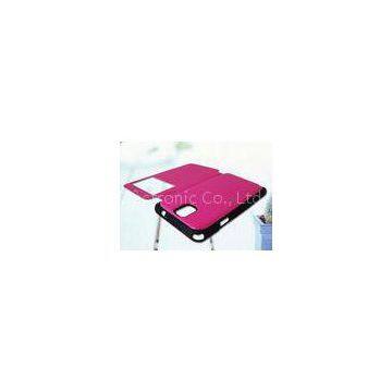 Leather Mobile Phone Cases Shock Proof Note 3 TPU Cover With Window