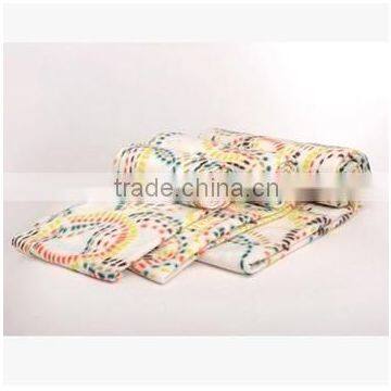 Xinbo polyester polar fleece colorful circle drops print blanket