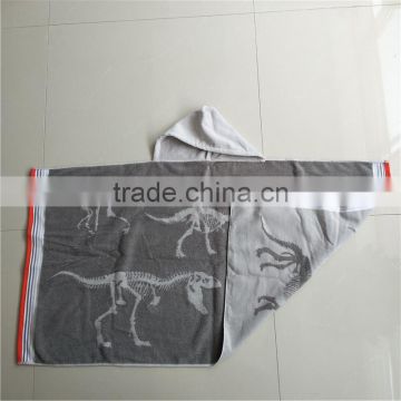 Wholesale Customed Brand Cotton Woven Jacquard Hooded Bath Towel