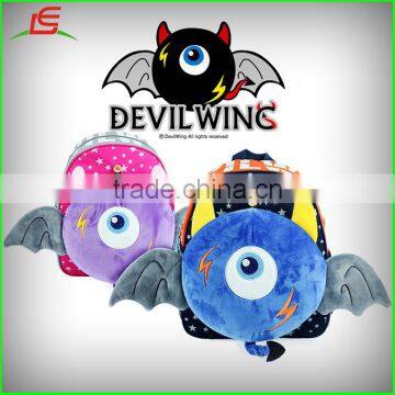 Hot anti-lost detachable Devil wing one eye monster plush kids backpack