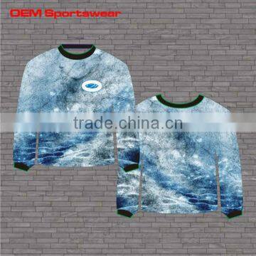 Fleece fabric custom sublimated all over sweatshirt