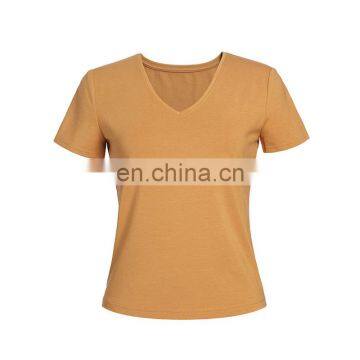 Female Low Cut V Neck T-Shirt For Women