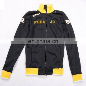 New design men's black yellow track suit