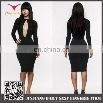 Attractive price latest popular black plus size bodycon dress