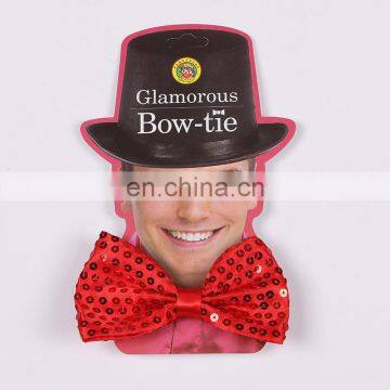 Size Ribbon Sequin Flashing Bow Tie With Trim photo-4