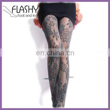 Ladies fashion fishnet flower sheer sparking sexy tights