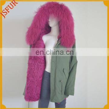 Jsfur Wholesale Overcoat From China With Real Sheep Fur