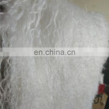 long hair real Mongolian sheep fur Tibetan sheepskin blanket fur rug