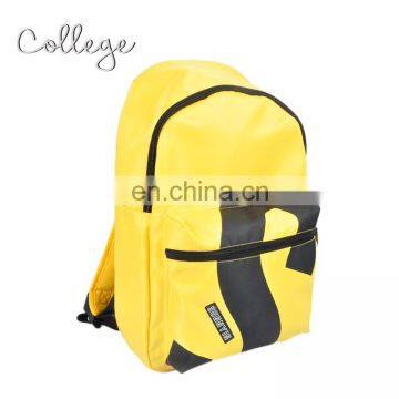 Schoolbag fashion yellow backpack teenager