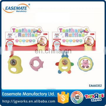 Baby Teether Rattle Plastic Bell Rattles