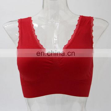 As seen on TV women seamless underwear sport bra with lace