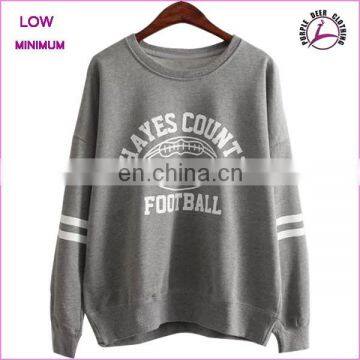 Mens crew neck french terry printed sweatshirt manufacture