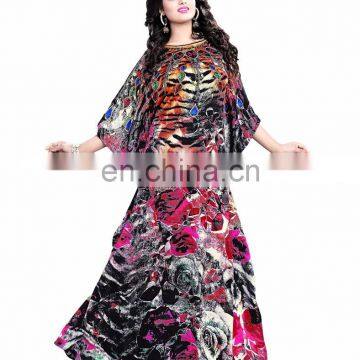 Women's Multi-Color 3D Digital Printed Casual Wear Kaftan Latest Exclusive Stylish Kaftan / Straight Loose Kurta (kaftan dress)