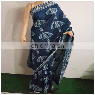 Beautiful Hand Block Printed Indian Saree For Women